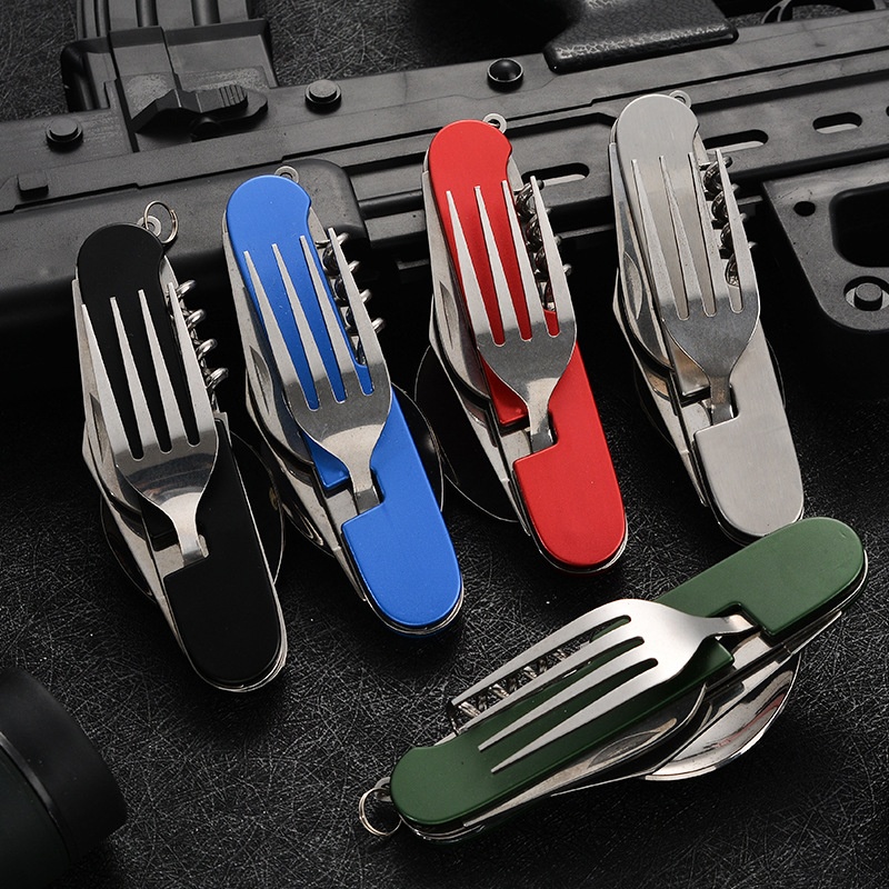Outdoor Y Camping - 4 em 1 utensílios de mesa