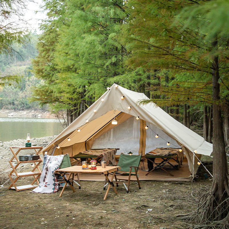 Outdoor Camping And Glamping - Tenda Herringbone Grande, Abrigo à Prova