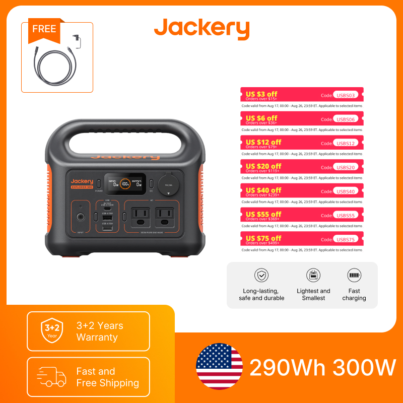 Outdoor Camping Outfit - Estação de Energia Portátil Jackery Explorer