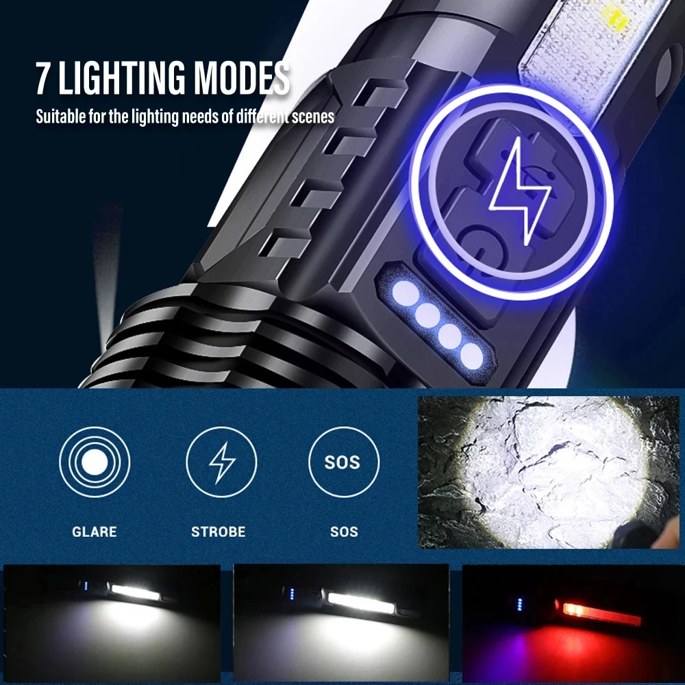 Lanterna LED XHP50 Poderosa, à - Outdoor Camping Glamping avaliação e preço