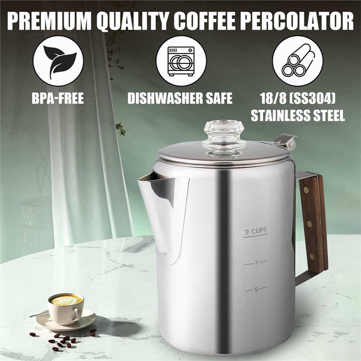 Cafeteira de Fogão Compatível  - Camp Percolator Coffee avaliação e preço