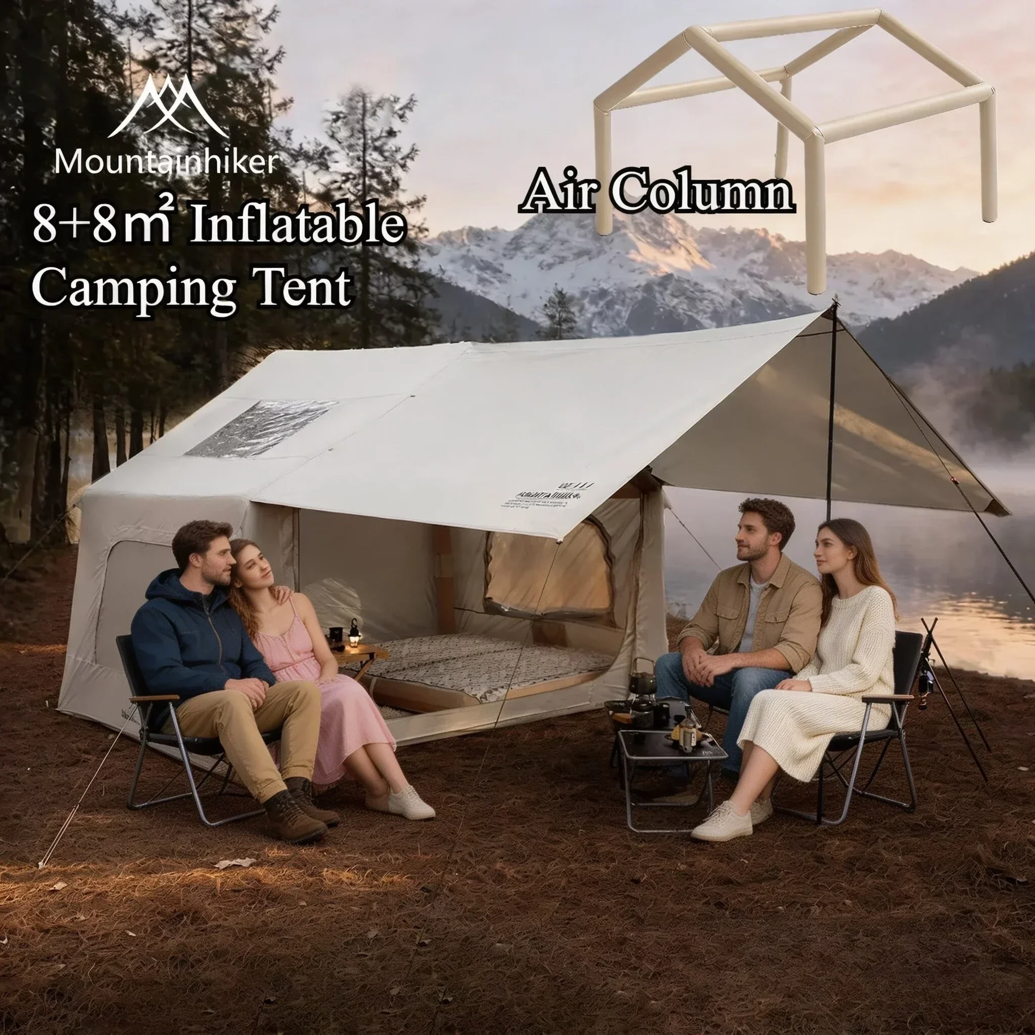 8+8 ㎡   Barraca Inflável MOUNT - Outdoor Camping Outfit avaliação e preço