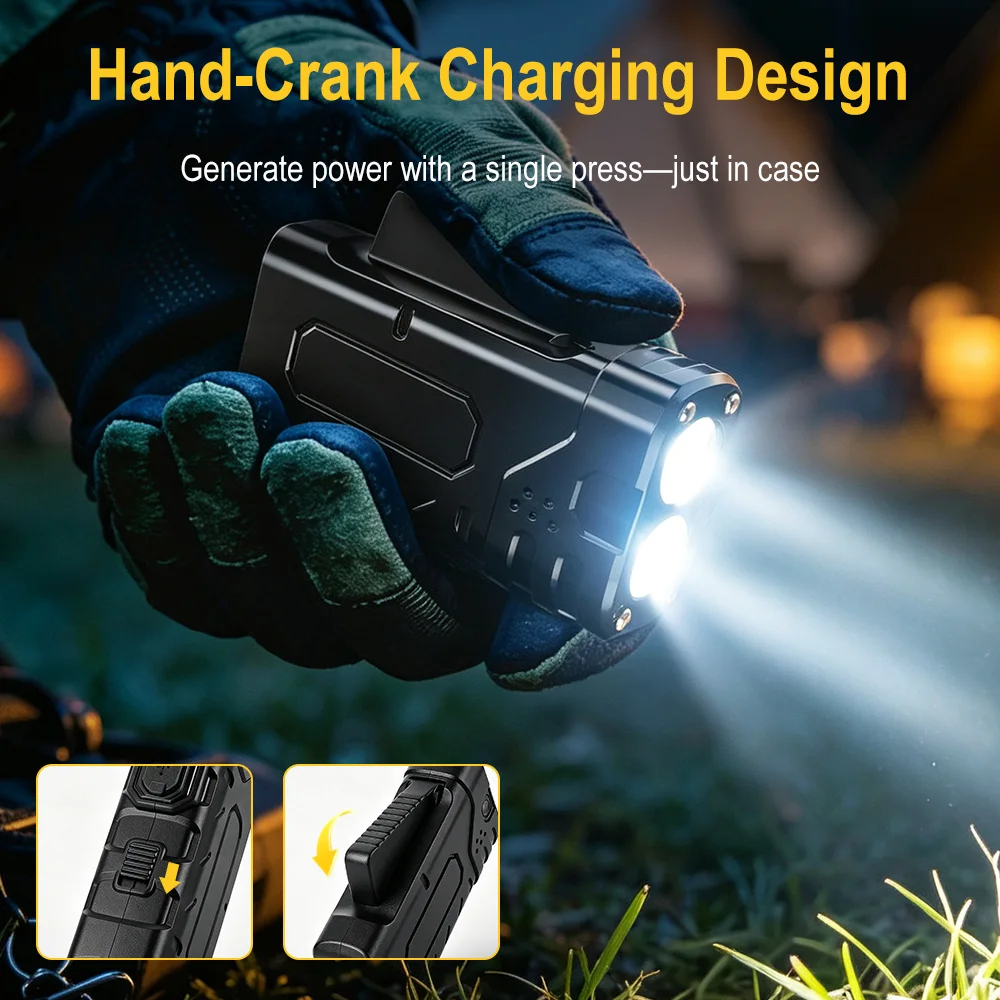Lanterna LED EDC com Manivela  - Outdoor Camping Glamping avaliação e preço